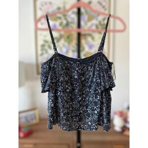 New Ariat Blue Howdy Print Sleeveless Multi Print Tank Top Size L